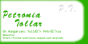petronia tollar business card